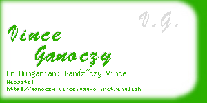 vince ganoczy business card